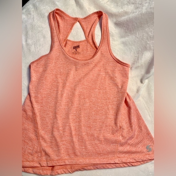 NEW Soffe Athletic Tank Top Small Peach Pattern Racerback Shirt Athleisure NWOT - Picture 12 of 12